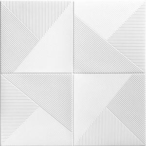 Painel 3D Vértice Adesivo 70x70x0,8 cm (Branco)