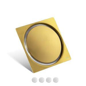 Ralo Click Inteligente de Banheiro 10x10 cm (Inox Dourado)