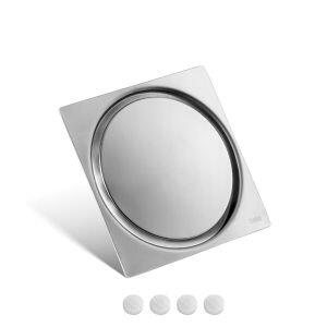 Ralo Click Inteligente de Banheiro 10x10 cm (Inox Espelhado) - Outlet