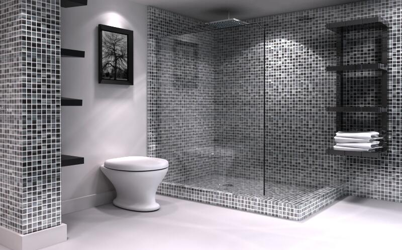 Banheiro com Pastilhas de Vidro Cristal